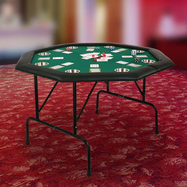 LUCKYREMORE 48 " 8 Player Poker Table & Reviews Wayfair